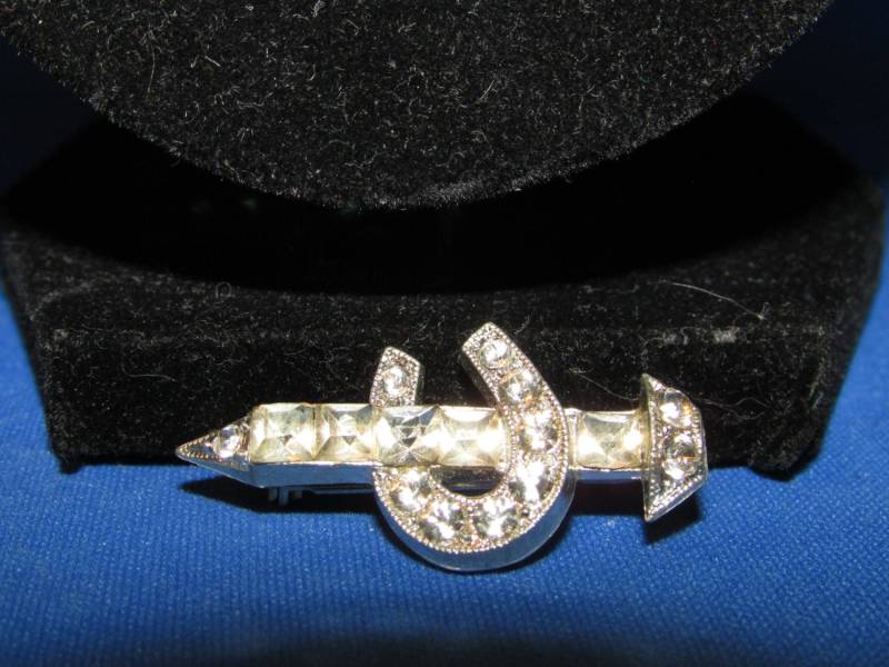 strass Hufeisen Und Pfahl Brosche von TweedandTaffeta