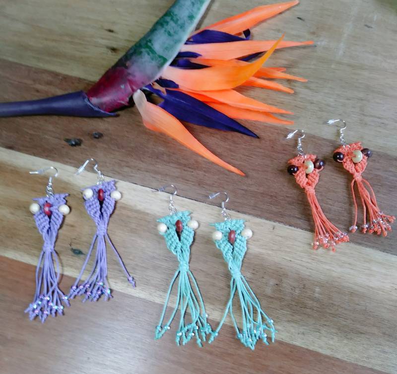 Makramee Eulen Ohrringe, Vogel Geschenk Für Sie Makramee Eulen Ohrringe, Vogel Geschenk Für Sie von TweetLolaCreations