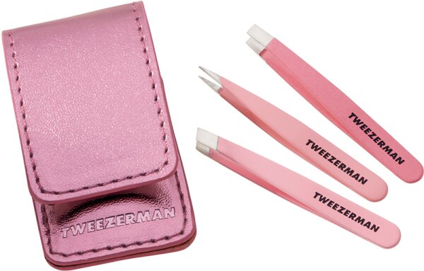 Tweezerman Micro Mini Tweezer Set - Micro Mini Pinzetten Set, Pink von Tweezerman