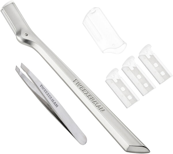 Tweezerman Mini Slant Tweezer & Brow Razor Set silver 1 Stk. von Tweezerman