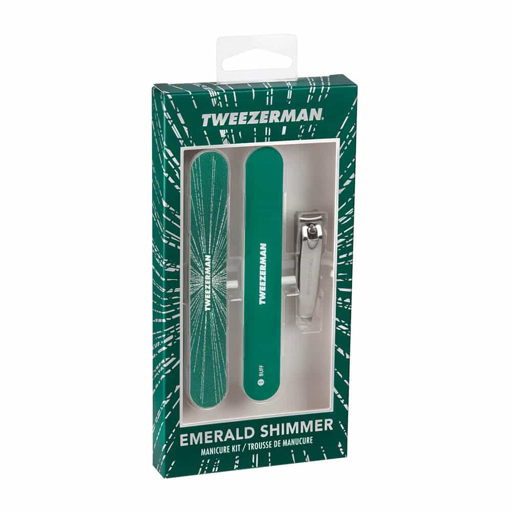 Tweezerman Nail Care Tools Mannicure Kit Emerald Shimmer 4 Artikel im Set von Tweezerman