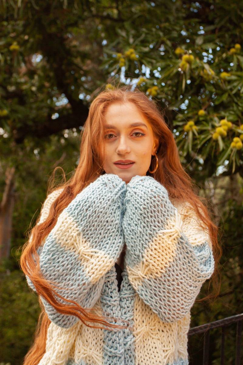 Handgemachter Chunky Strick Schmetterling Merino Wolle Blend Cardigan Duo Farbe | Auf Bestellung von Twelveandahalfmm