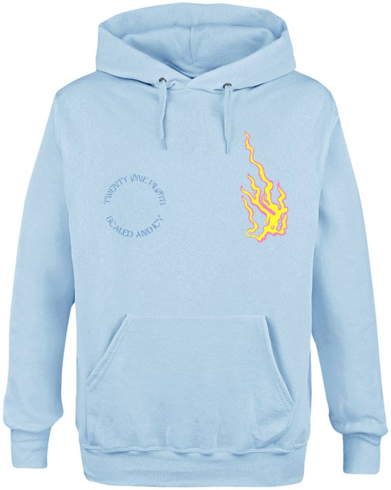 Twenty One Pilots Kapuzenpullover - Fire - XL bis XXL - für Männer - Größe XXL - hellblau  - Lizenziertes Merchandise! von Twenty One Pilots