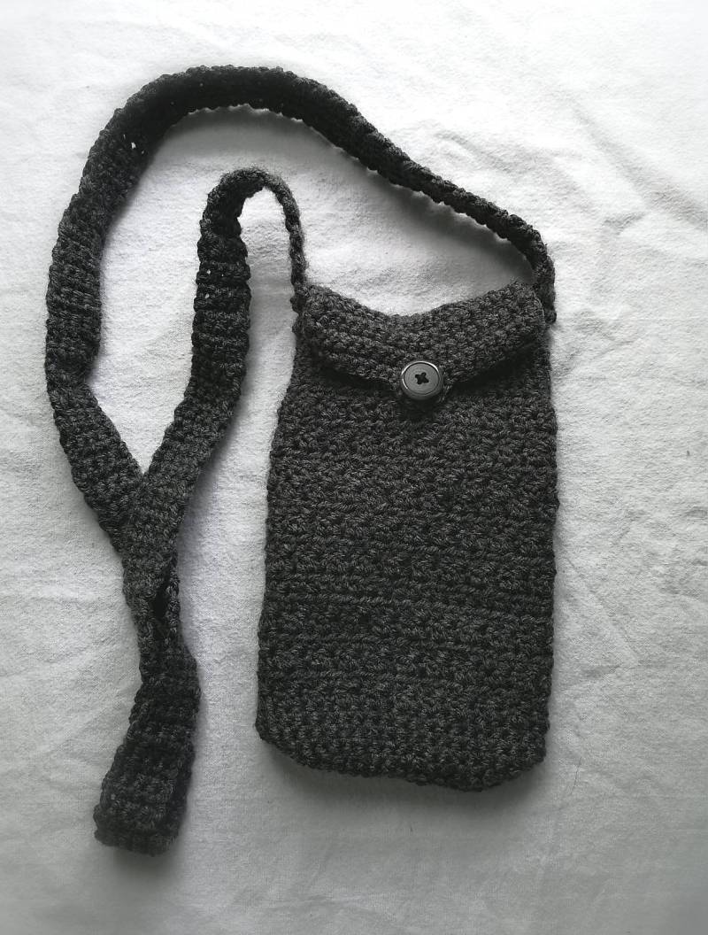 Kleine Crossbody Geldbörse Metall Grau von TwentyPast3Crafts