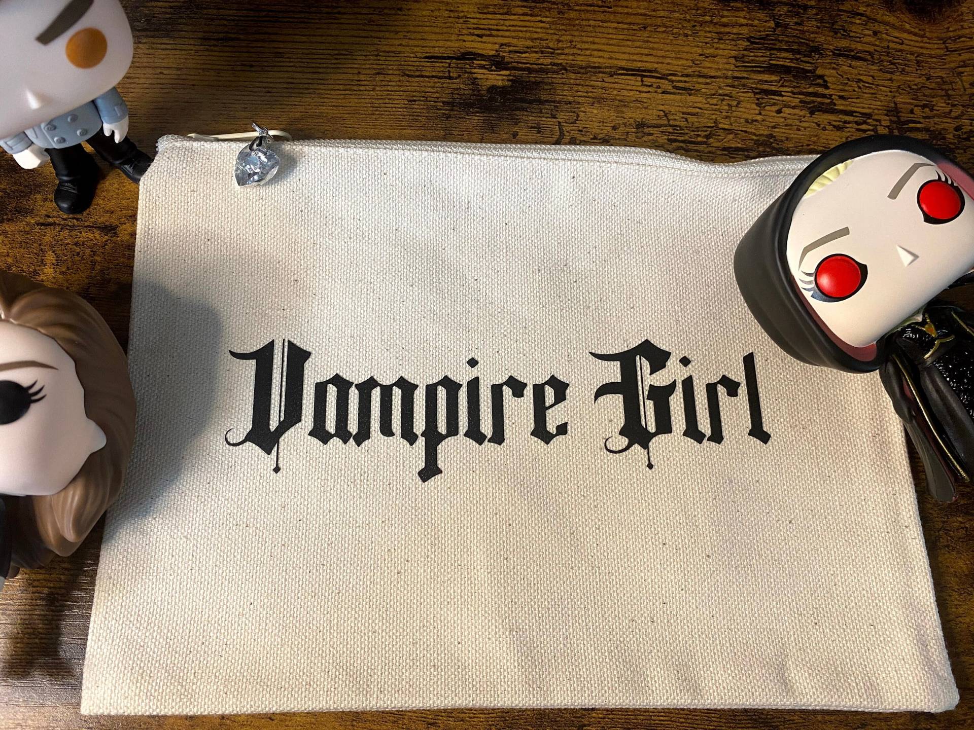 Vampire Girl Canvas Beutel, W/Diamant Anhänger, Twilight Inspiriert, Kosmetiktasche, Cullen Und Volturi Bella Girl von TwiSoHard