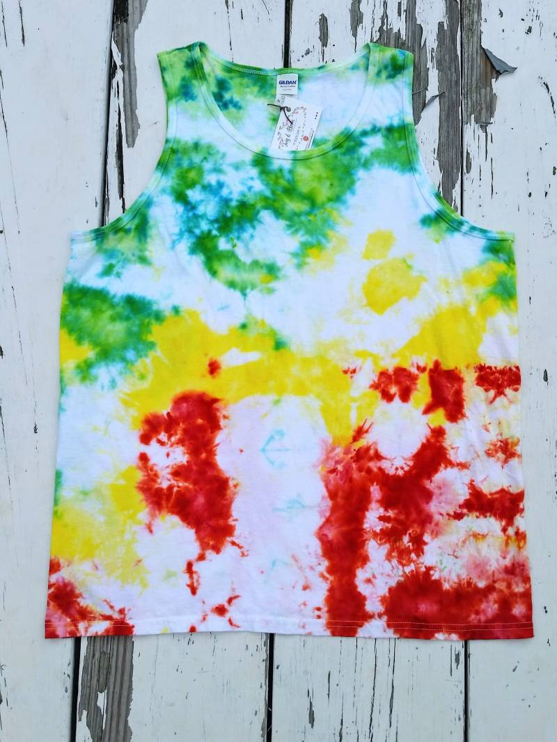 Rasta Tie Dye Tank/Unisex Top Ice Festi Gildan Heavy Cotton Rasta Tie Dye Tank/Unisex Top Ice Festi Gildan Heavy Cotton von TwigandBloomGoods
