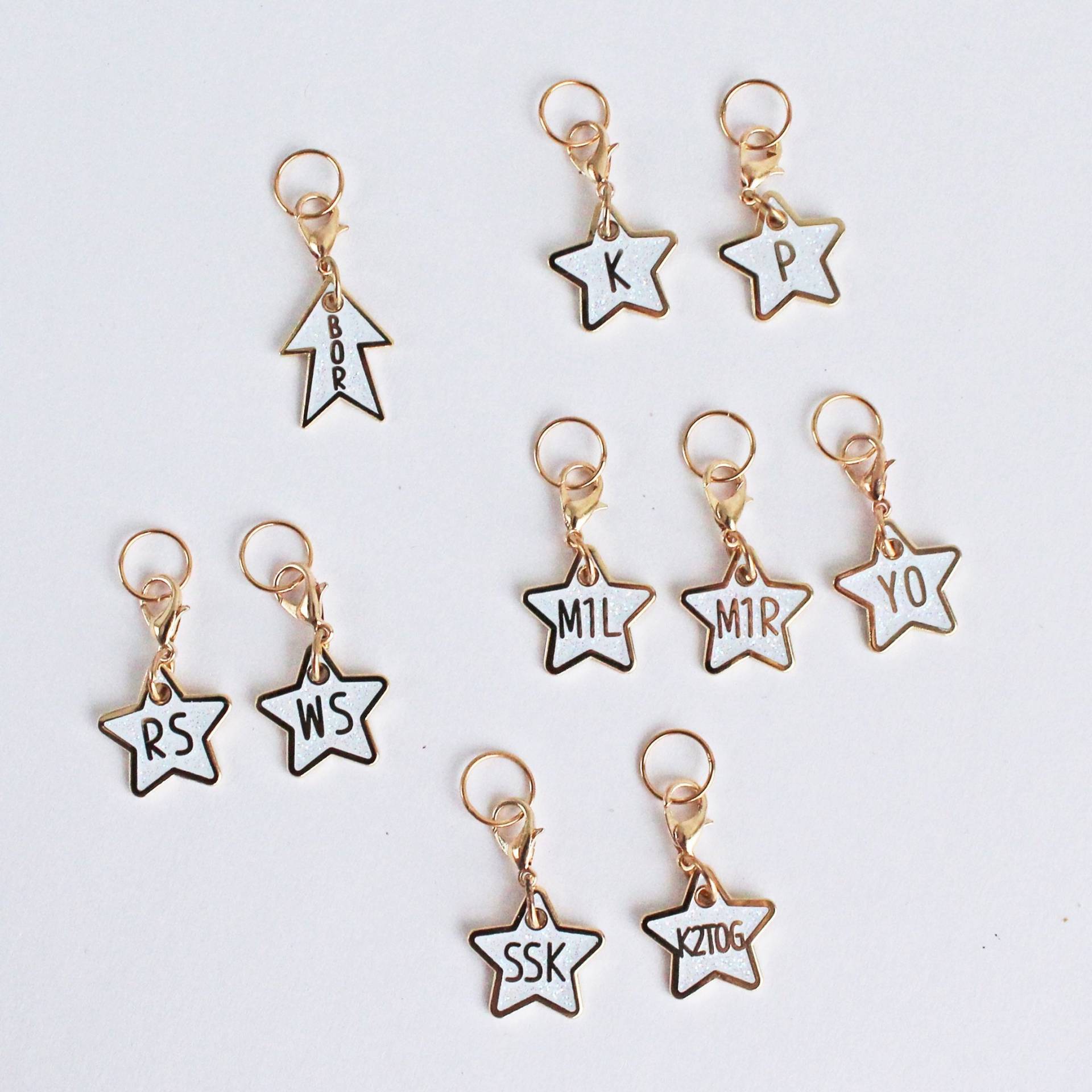 Glitter Star Strickerhelfer Fortschrittsanzeiger/ Maschenmarkierer - Individuell Vergoldetes Hard Emaille Glitter Star Strickerhelfer Fortschrittsanzeiger/ Maschenmarkierer - Individuell Vergoldetes Hard Emaille von TwillandPrint