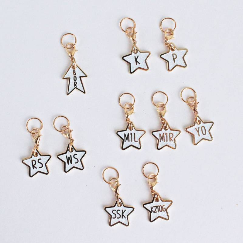 Glitter Star Strickerhelfer Fortschrittsanzeiger/ Maschenmarkierer - Individuell Vergoldetes Hard Emaille Glitter Star Strickerhelfer Fortschrittsanzeiger/ Maschenmarkierer - Individuell Vergoldetes Hard Emaille von TwillandPrint