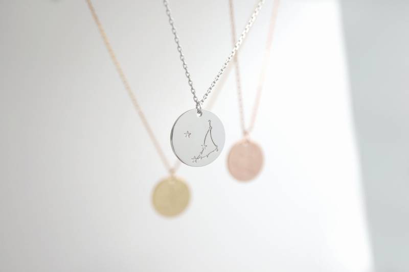 Sternbild Halskette Celestial Schmuck Sternzeichen Charm Zarte Astrologie Rose Gold Geschenk Für Frauen Horoskop Zwillinge Schütze Löwe von TwilleyStreet