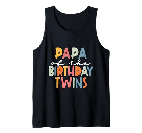 Papa of The Birthday Twins Geburtstagsparty für Kinder, tolle Papa-Zwillingsfeier Tank Top Papa of The Birthday Twins Geburtstagsparty für Kinder, tolle Papa-Zwillingsfeier Tank Top von Twin Boy And Girl Matching Birthday Tee For Family