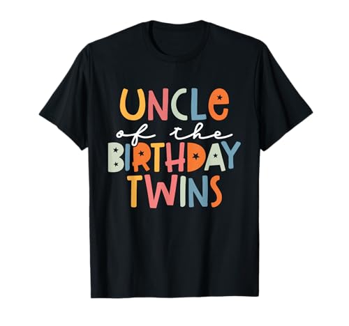 Uncle of The Birthday Twins, süße Geburtstagsparty für Kinder T-Shirt von Twin Boy And Girl Matching Birthday Tee For Family