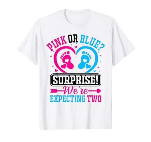 Twin Gender Reveal Team Both Pink Or Blue Baby Shower T-Shirt Twin Gender Reveal Team Both Pink Or Blue Baby Shower T-Shirt von Twin Gender Reveal Twins Baby Tee