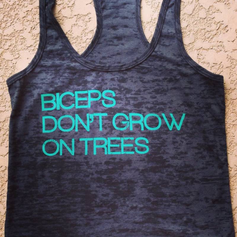 Bizeps Don't Grow On Trees Frauen Racerback Burnout Tank Top Bizeps Don't Grow On Trees Frauen Racerback Burnout Tank Top von TwinHeartsApparel
