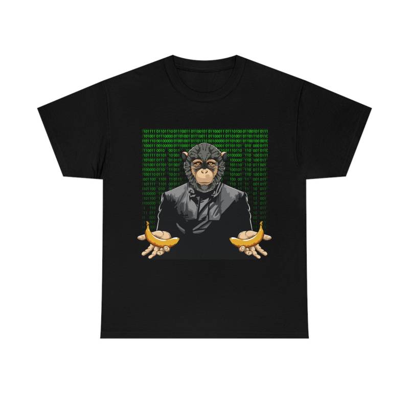 Digital Binary Code Monkey T-Shirt, Lustiges Affe Reject Humanity Return To Monke, Liebhaber Geschenk von TwinTeeShirts