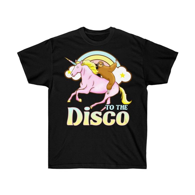 Faultier Reiten Einhorn Zum Disko Shirt, T-Shirt, Disco-Fieber-Shirt, Hemd, Faultier-Shirt, T-Shirt Faultier Reiten Einhorn Zum Disko Shirt, T-Shirt, Disco-Fieber-Shirt, Hemd, Faultier-Shirt, T-Shirt von TwinTeeShirts