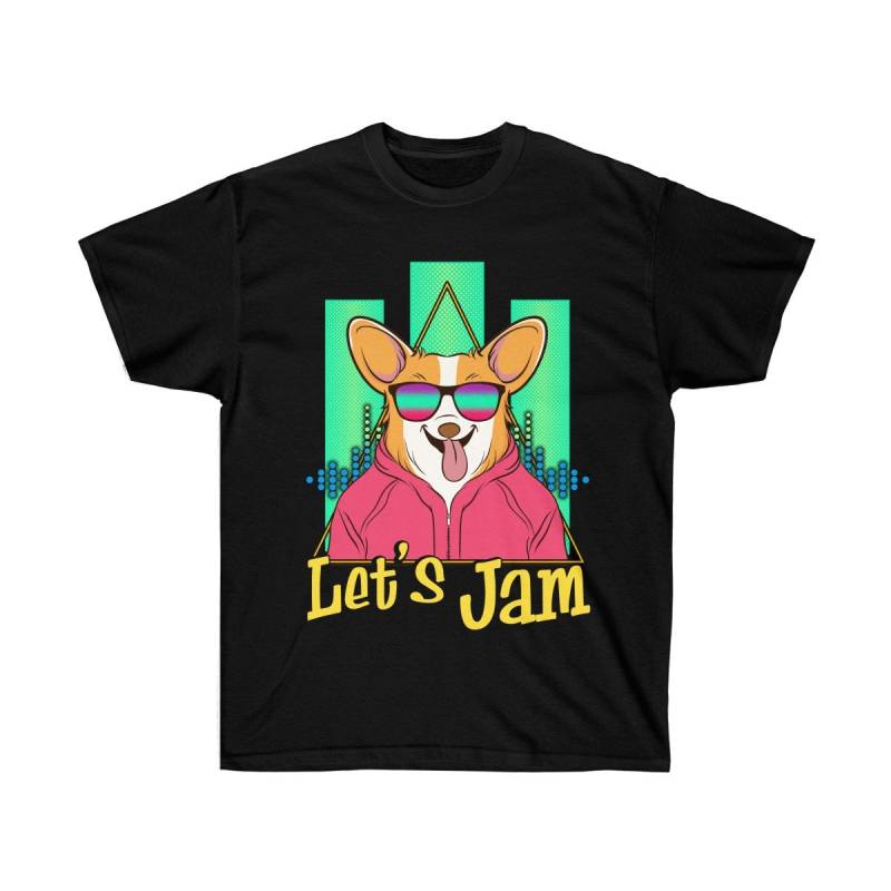 Let Es Jam Corgis T-Shirt, Shirt, Dog Gift, Lover, Tshirt, Dogs & Music von TwinTeeShirts