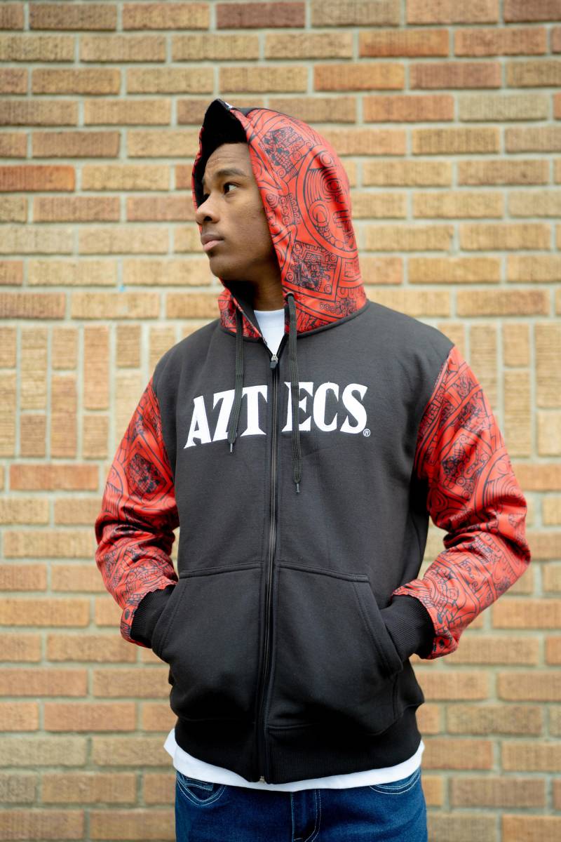 San Diego State Sdsu Aztecs Herren Fleece Hoodie Mit Durchgehendem Reißverschluss von TwinVisionActivewear