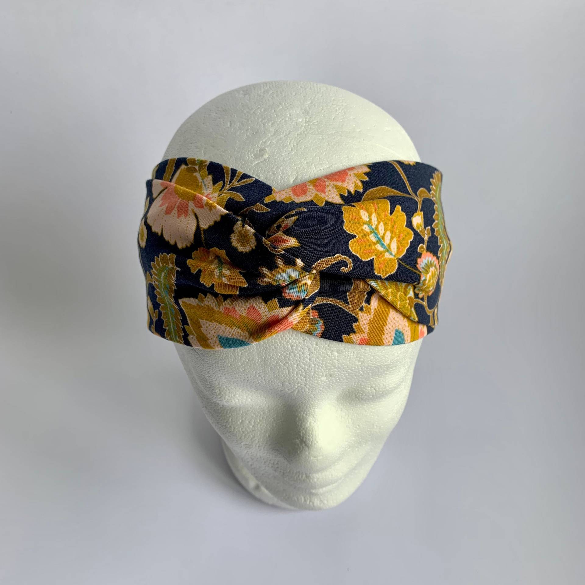 stirnband Haarband Handmade Dehnbar Verschiedene Größen Turban Herbst Blumenmuster Blumen Floral Dunkelblau Ocker Rosé stirnband Haarband Handmade Dehnbar Verschiedene Größen Turban Herbst Blumenmuster Blumen Floral Dunkelblau Ocker Rosé von Twinecult