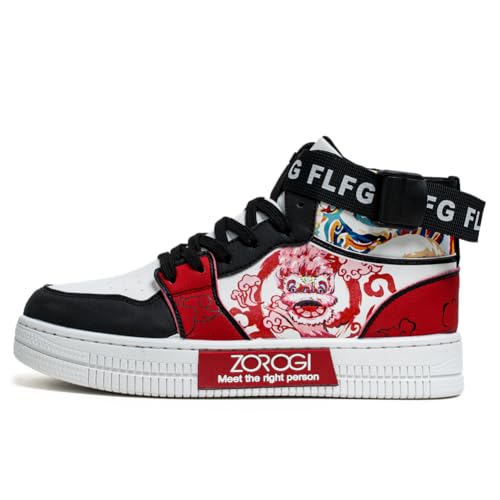 Chinesische Stil Unisex High-Top Sneaker - Modische Eltern-Kind & Paar Schuhe, Trendige Campus-Sneaker mit Hongkong-Design, Atmungsaktive Freizeitschuhe für Damen und Herren Rot 33EU Chinesische Stil Unisex High-Top Sneaker - Modische Eltern-Kind & Paar Schuhe, Trendige Campus-Sneaker mit Hongkong-Design, Atmungsaktive Freizeitschuhe für Damen und Herren Rot 33EU von Twinice