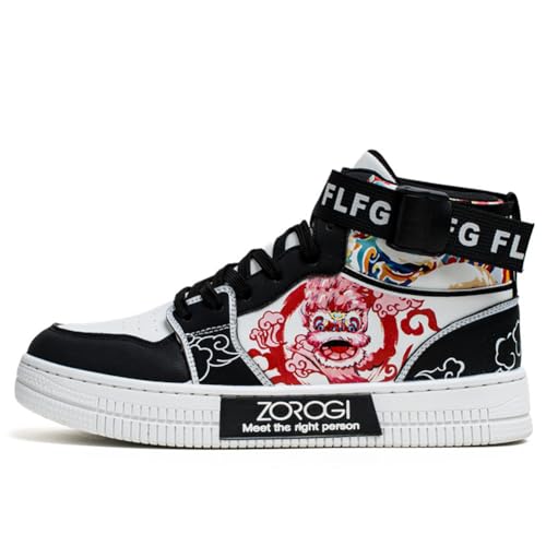 Chinesische Stil Unisex High-Top Sneaker - Modische Eltern-Kind & Paar Schuhe, Trendige Campus-Sneaker mit Hongkong-Design, Atmungsaktive Freizeitschuhe für Damen und Herren Schwarz 44EU Chinesische Stil Unisex High-Top Sneaker - Modische Eltern-Kind & Paar Schuhe, Trendige Campus-Sneaker mit Hongkong-Design, Atmungsaktive Freizeitschuhe für Damen und Herren Schwarz 44EU von Twinice