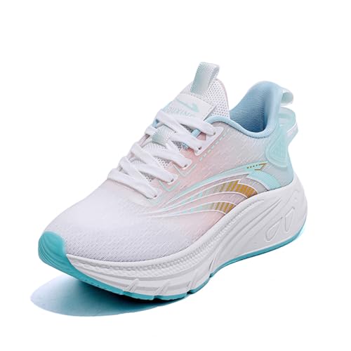 Damen Turnschuhe Sneaker Atmungsaktiv Leichtgewichts Sportschuhe Laufschuhe Outdoor Fitness Grün EU 36 von Twinice