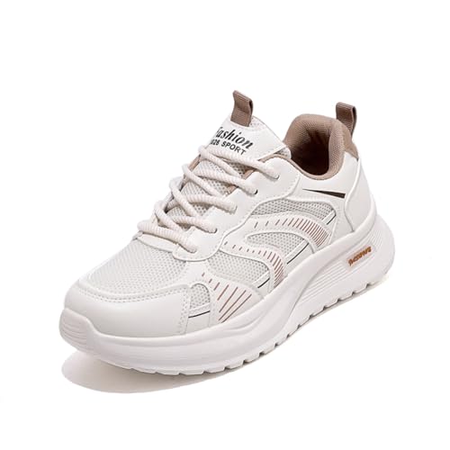 Damen Turnschuhe Sneaker Atmungsaktiv Leichtgewichts Sportschuhe Laufschuhe Outdoor Fitness Khaki EU 40 von Twinice