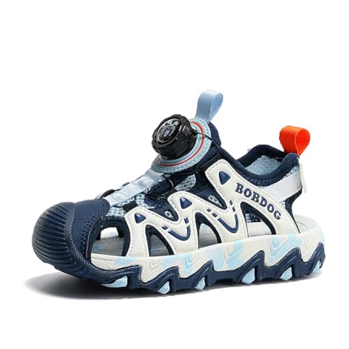 Geschlossene Sandalen Jungen Trekking Wandern Sommer Outdoor Schuhe Atmungsaktiv Blau 37EU von Twinice