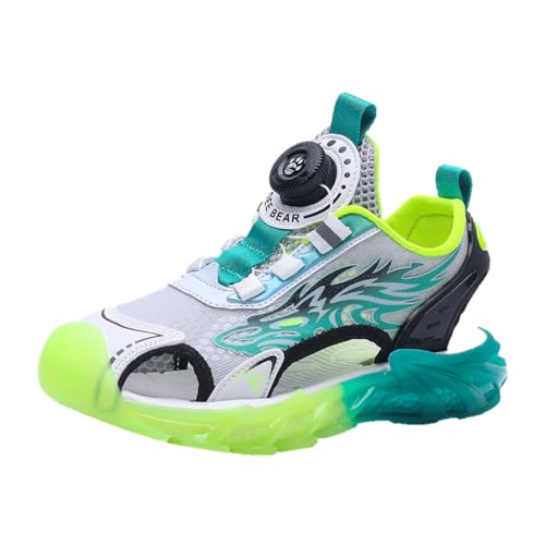Geschlossene Sandalen Jungen Trekking Wandern Sommer Outdoor Schuhe Atmungsaktiv Weiß und Grün 33 EU Geschlossene Sandalen Jungen Trekking Wandern Sommer Outdoor Schuhe Atmungsaktiv Weiß und Grün 33 EU von Twinice