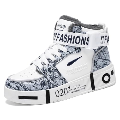 Herren Laufschuhe Mode High Top Sneakers Freestyle Hi-Top Lässig Sportschuhe Wanderschuhe Hoch Turnschuhe Freizeitschuhe Fitness Hohe Schuhe Blau 39EU Herren Laufschuhe Mode High Top Sneakers Freestyle Hi-Top Lässig Sportschuhe Wanderschuhe Hoch Turnschuhe Freizeitschuhe Fitness Hohe Schuhe Blau 39EU von Twinice