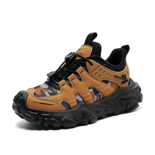 Herren Walkingschuhe Turnschuhe Fitnessstudio Sportschuhe Sneaker Running Leichtgewichts Atmungsaktiv Schlüpfen Tennis Schuhe Freizeit Straßenlaufschuhe FashionSchuhe Karamell 34EU von Twinice