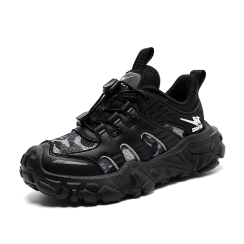 Herren Walkingschuhe Turnschuhe Fitnessstudio Sportschuhe Sneaker Running Leichtgewichts Atmungsaktiv Schlüpfen Tennis Schuhe Freizeit Straßenlaufschuhe FashionSchuhe Schwarz 31EU von Twinice