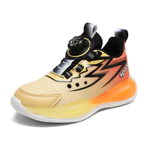 Herren Walkingschuhe Turnschuhe Fitnessstudio Sportschuhe Sneaker Running Tennis Leichtgewichts Atmungsaktiv Schuhe Freizeit Straßenlaufschuhe Fashion Schlüpfen Schuhe Gelb 40EU von Twinice