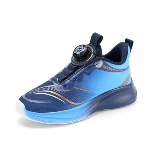 Herren Walkingschuhe Turnschuhe Fitnessstudio Sportschuhe Sneaker Running Tennis Schuhe Freizeit Leichtgewichts Atmungsaktiv Straßenlaufschuhe Fashion Schlüpfen Schuhe Dunkelblau 32EU von Twinice