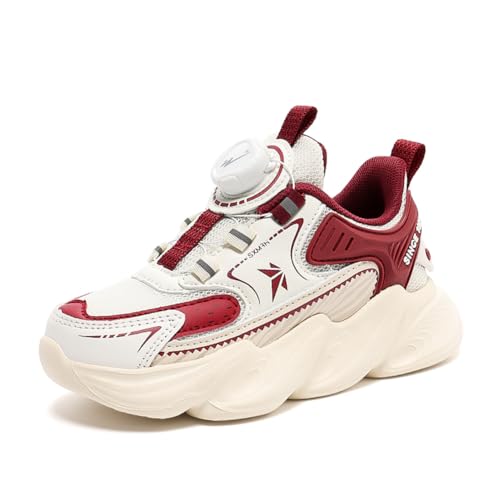 Herren Walkingschuhe Turnschuhe Fitnessstudio Sportschuhe Sneaker Running Tennis Schuhe Freizeit Straßenlaufschuhe Fashion Atmungsaktiv Leichtgewichts Schlüpfen Schuhe Rot 36EU von Twinice