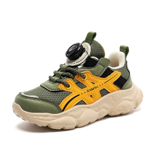 Herren Walkingschuhe Turnschuhe Fitnessstudio Sportschuhe Sneaker Running Tennis Schuhe Freizeit Straßenlaufschuhe Fashion Schlüpfen Leichtgewichts Atmungsaktiv Schuhe Gelb 34EU von Twinice