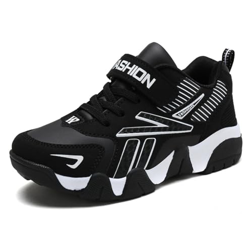 Jungenschuhe Kinderschuhe Leichte Laufschuhe Atmungsaktive Sportschuhe Kinderschuhe Freizeitschuhe Tennisschuhe Weiß Schwarz 40 EU von Twinice