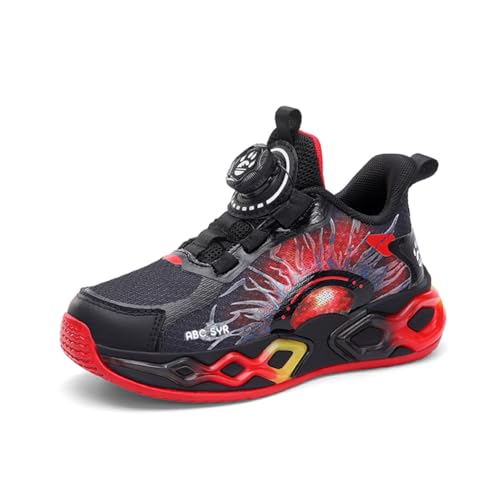Kinder Barfußschuhe Unisex Wasserdicht Wanderschuhe Trekking Outdoor Kinderschuhe Sportschuhe Wasserdicht Barfussschuhe für Jungen Mädchen Schwarz-Rot 30EU von Twinice