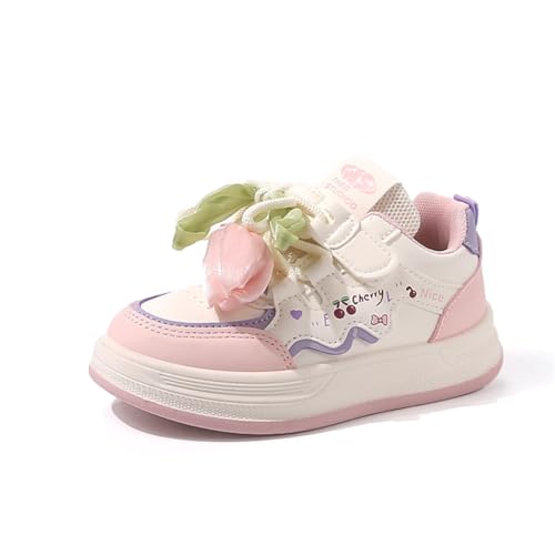 Kinder JungenWasserdichtes Fashion Leichtgewichts Leder Walkingschuhe Turnschuhe Fitnessstudio Sportschuhe Sneaker Running Straßenlaufschuhe Rosa EU 27 von Twinice