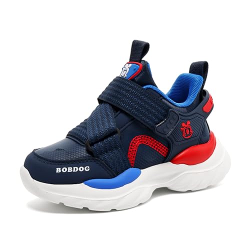 Kinder JungenWasserdichtes Leder Walkingschuhe Turnschuhe Fitnessstudio Sportschuhe Sneaker Running Straßenlaufschuhe Fashion Leichtgewichts Dunkelblau EU 33 von Twinice