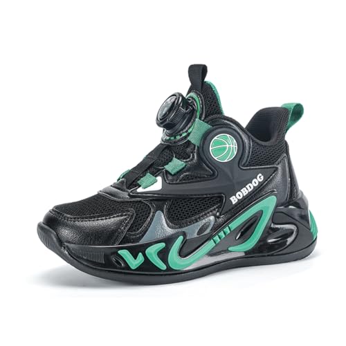 Kinder JungenWasserdichtes Leder Walkingschuhe Turnschuhe Fitnessstudio Sportschuhe Sneaker Running Straßenlaufschuhe Fashion Leichtgewichts Grün EU 29 von Twinice