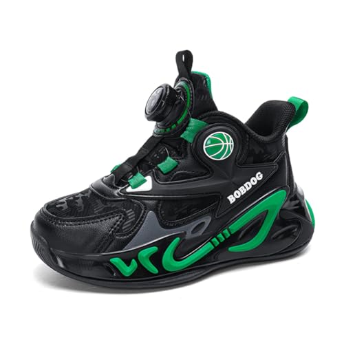 Kinder JungenWasserdichtes Leder Walkingschuhe Turnschuhe Fitnessstudio Sportschuhe Sneaker Running Straßenlaufschuhe Fashion Leichtgewichts Grün EU 33 von Twinice