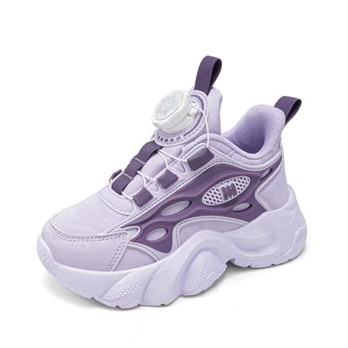 Kinder JungenWasserdichtes Leder Walkingschuhe Turnschuhe Fitnessstudio Sportschuhe Sneaker Running Straßenlaufschuhe Fashion Leichtgewichts Lila EU 31 von Twinice