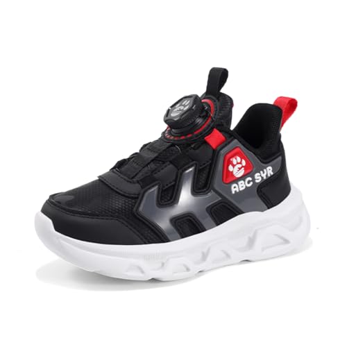 Kinder JungenWasserdichtes Leder Walkingschuhe Turnschuhe Fitnessstudio Sportschuhe Sneaker Running Straßenlaufschuhe Fashion Leichtgewichts Rot EU 30 von Twinice