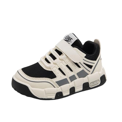 Kinder JungenWasserdichtes Leder Walkingschuhe Turnschuhe Fitnessstudio Sportschuhe Sneaker Running Straßenlaufschuhe Fashion Leichtgewichts Schwarz EU 26 von Twinice