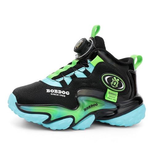 Kinder JungenWasserdichtes Leder Walkingschuhe Turnschuhe Fitnessstudio Sportschuhe Sneaker Running Straßenlaufschuhe Fashion Leichtgewichts Schwarz EU 31 von Twinice