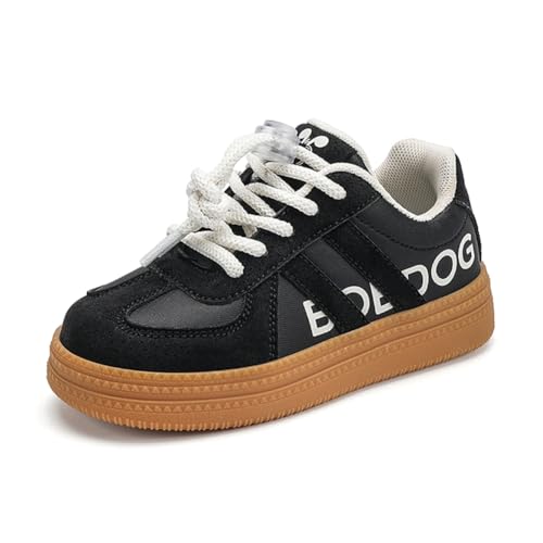 Kinder JungenWasserdichtes Leder Walkingschuhe Turnschuhe Fitnessstudio Sportschuhe Sneaker Running Straßenlaufschuhe Fashion Leichtgewichts Schwarz EU 31 von Twinice