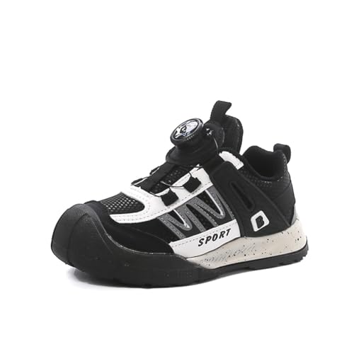 Kinder JungenWasserdichtes Leder Walkingschuhe Turnschuhe Fitnessstudio Sportschuhe Sneaker Running Straßenlaufschuhe Fashion Leichtgewichts Schwarz EU 31 von Twinice