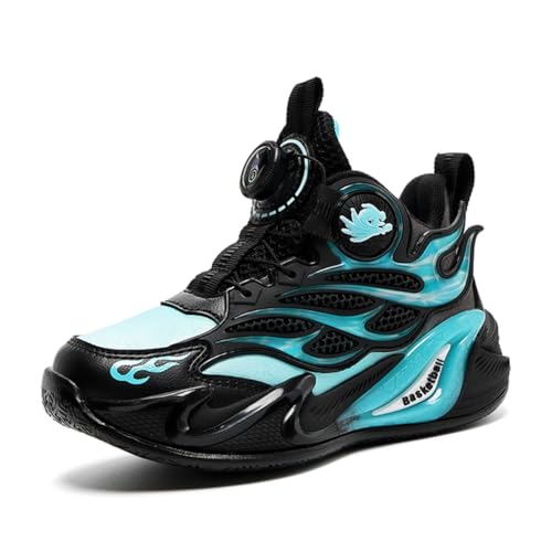 Kinder JungenWasserdichtes Leder Walkingschuhe Turnschuhe Fitnessstudio Sportschuhe Sneaker Running Straßenlaufschuhe Fashion Leichtgewichts Schwarz EU 37 von Twinice