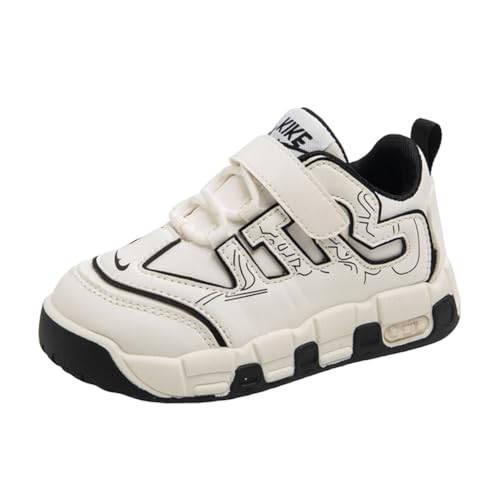 Kinder JungenWasserdichtes Leder Walkingschuhe Turnschuhe Fitnessstudio Sportschuhe Sneaker Running Straßenlaufschuhe Fashion Leichtgewichts Weiß EU 29 von Twinice