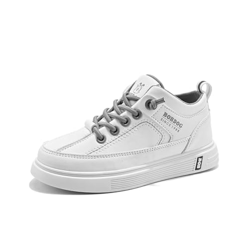 Kinder JungenWasserdichtes Leder Walkingschuhe Turnschuhe Fitnessstudio Sportschuhe Sneaker Running Straßenlaufschuhe Fashion Leichtgewichts Weiß EU 33 von Twinice